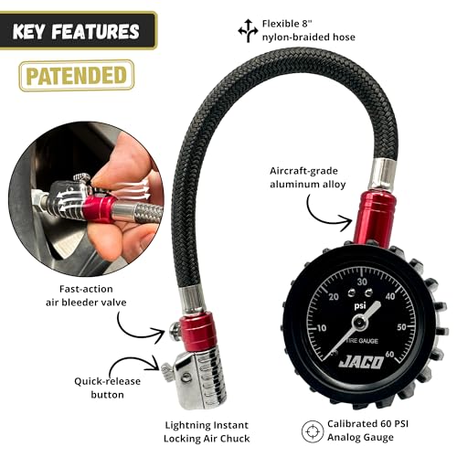 JACO Superior Products EPX-60 Analog Tire Pressure Gauge