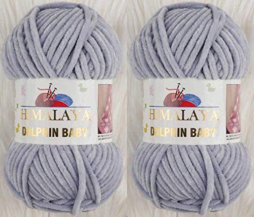 Himalaya Yarn Dolphin Baby 2 Skeins 264 Yards 2x100gram Super Bulky Baby Blanket Yarn (80351)