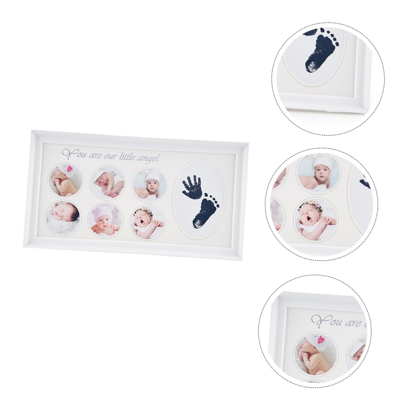 IWOWHERO Baby Footprint Handprint Photo Frame Infant Foot and Handprint Diy Kids European Style Diy