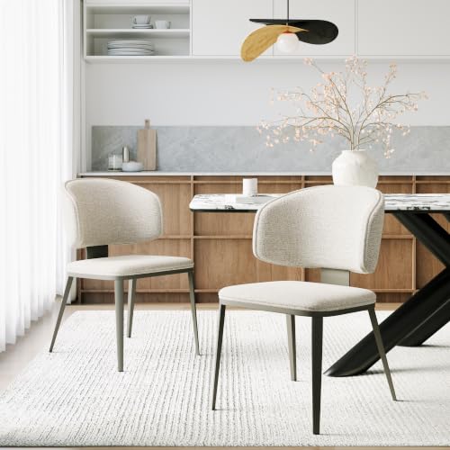 Image of Dining Chairs Set of 4,Fabric Dining Room Chairs,Light Camel