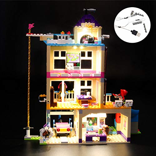 LED-Beleuchtungsset für Lego 41340, Beleuchtungsset Kompatibel mit (Friends Heartlake Friendship House) Bausteinmodell (NICHT im Lieferumfang des Modells enthalten) Cover
