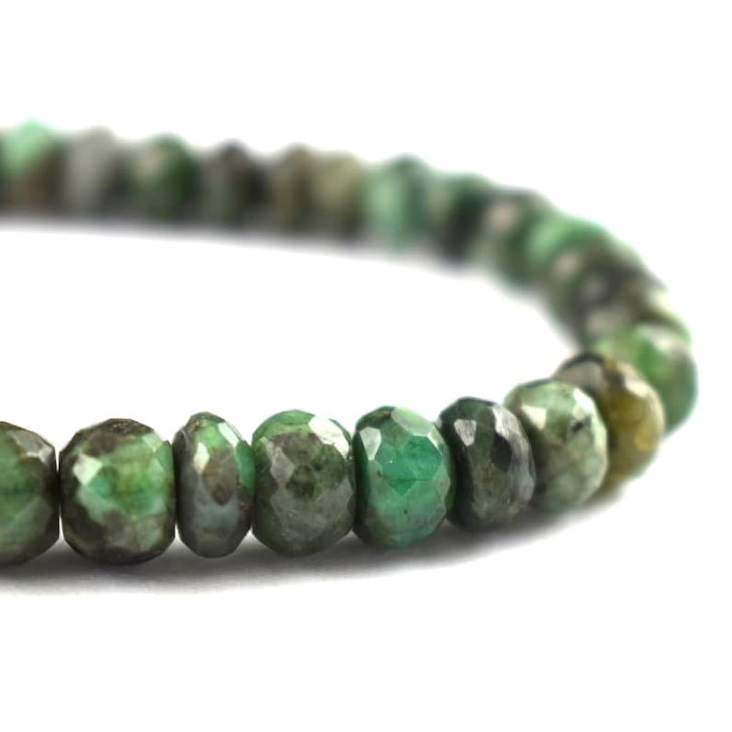 Perles rondes à facettes vertes de 9-10mm pour fabrication de bijoux de collier et de bracelet DIY