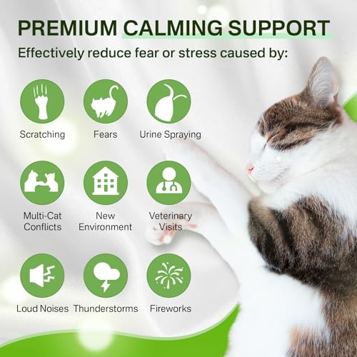 Puyrzoe Cat Calming Diffuser with Three Timing Functions, 6-IN-1 Cat Pheromones Calming Diffuser Kit, 120-Day Cat Calming Plug-in Support Anxiety, Stress, and Relaxation for Cats 2 Diffusers+4 Refills - Image 3