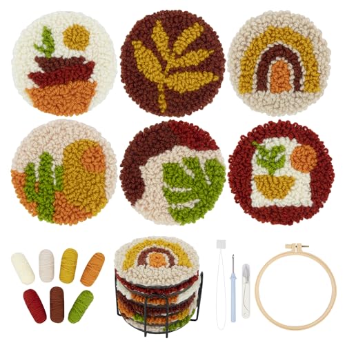 Temlum Punch Needle Coasters Kit