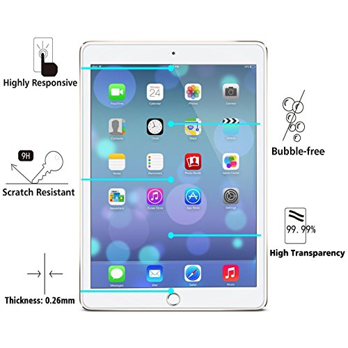 Image of iPad 9.7 inch (2017) iPad Air Screen Protector [3-Pack], Tempered Glass