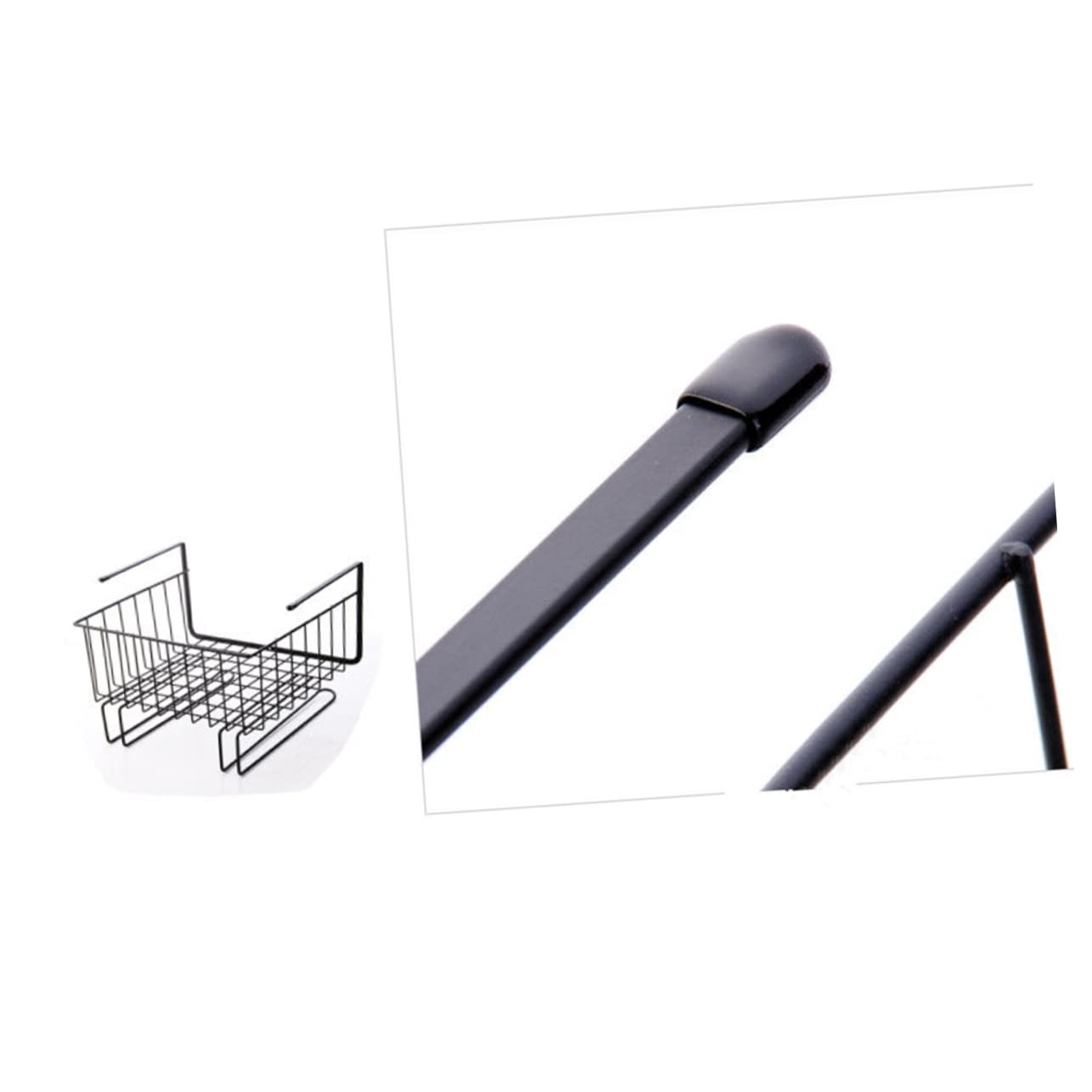 ABOOFAN Étagère en U sous Armoire de Cuisine Étagère de Rangement en Fil d'acier Paniers de Rangement Noirs de Place