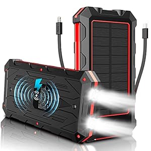 Solar-Power-Bank30000mAh-Portable-Solar-Charger-with-Wireless-Phone-Charger-Compatible-with-All-Cell-Phones-IOS-Android-and-Other-Electronics-Rainproof-Solar-Phone-Charger-with-Dual-LED-Flashlight Solar Power Bank,30000mAh Portable Solar Charger with Wireless Phone Charger Compatible with All Cell Phones, IOS…