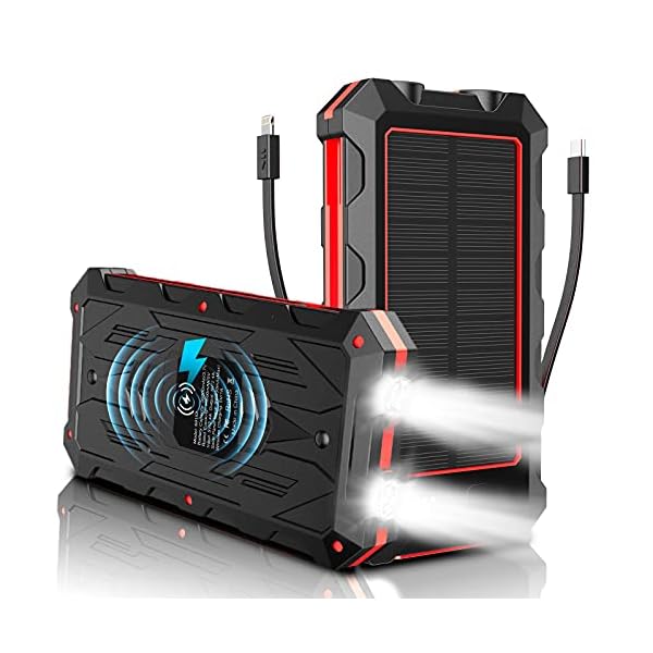 Solar-Power-Bank30000mAh-Portable-Solar-Charger-with-Wireless-Phone-Charger-Compatible-with-All-Cell-Phones-IOS-Android-and-Other-Electronics-Rainproof-Solar-Phone-Charger-with-Dual-LED-Flashlight Solar Power Bank,30000mAh Portable Solar Charger with Wireless Phone Charger Compatible with All Cell Phones, IOS…