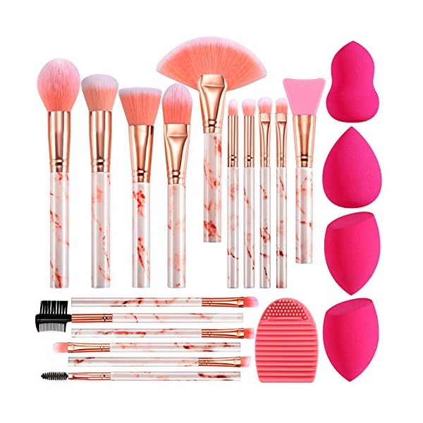 DUAIU Make-up-Pinsel-Set, 15-teilig, Kristall-Make-up-Pinsel-Set, Lidschatten, Augenbrauen, Grundierung, Mischpuder…