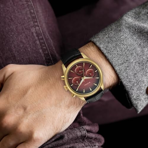 Titan Regalia Opulent Quartz Red Dial Men's Watch - NT1805YL01 - Image 4