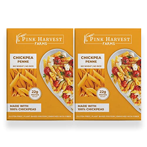 Image of Pink Harvest Farms Chickpea Pasta | No Rice - No Maida | Vegan | Gluten Free | High Protein | (Chickpea Penne Pasta, 200 Gm (Pack Of 2))