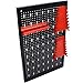 Donext Pegboard Wall Organizer, 4ft Metal Garage Pegboard Tool Organizer w/3 Pegboards, Drill Bit Rack, Wrench Rack, Hooks Accessories, Black