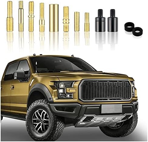 CXCCOI 12Pcs Car Antenna Adapter Sturdy and Durable Universal Antenna Adapter Kit for Most Models,Compatible with Toyota Wrangler Denali Tantu Douqi Ford GMC Antennas