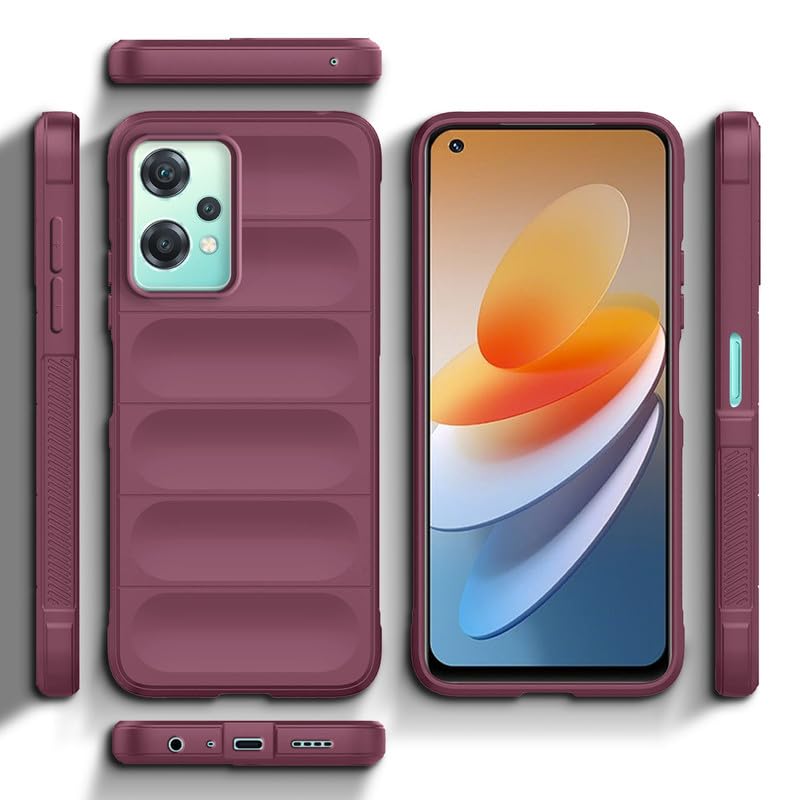 Image of Mr. Case Silicone Back Cover Case for OnePlus Nord CE 2 Lite 5G | Comfort Grip Soft Touch Matte TPU | - Wine Red