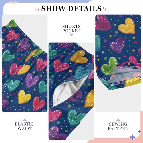senya Pajama Pants Sleep Pants Colorful Polka Dot Heart-shaped for Age 6-144