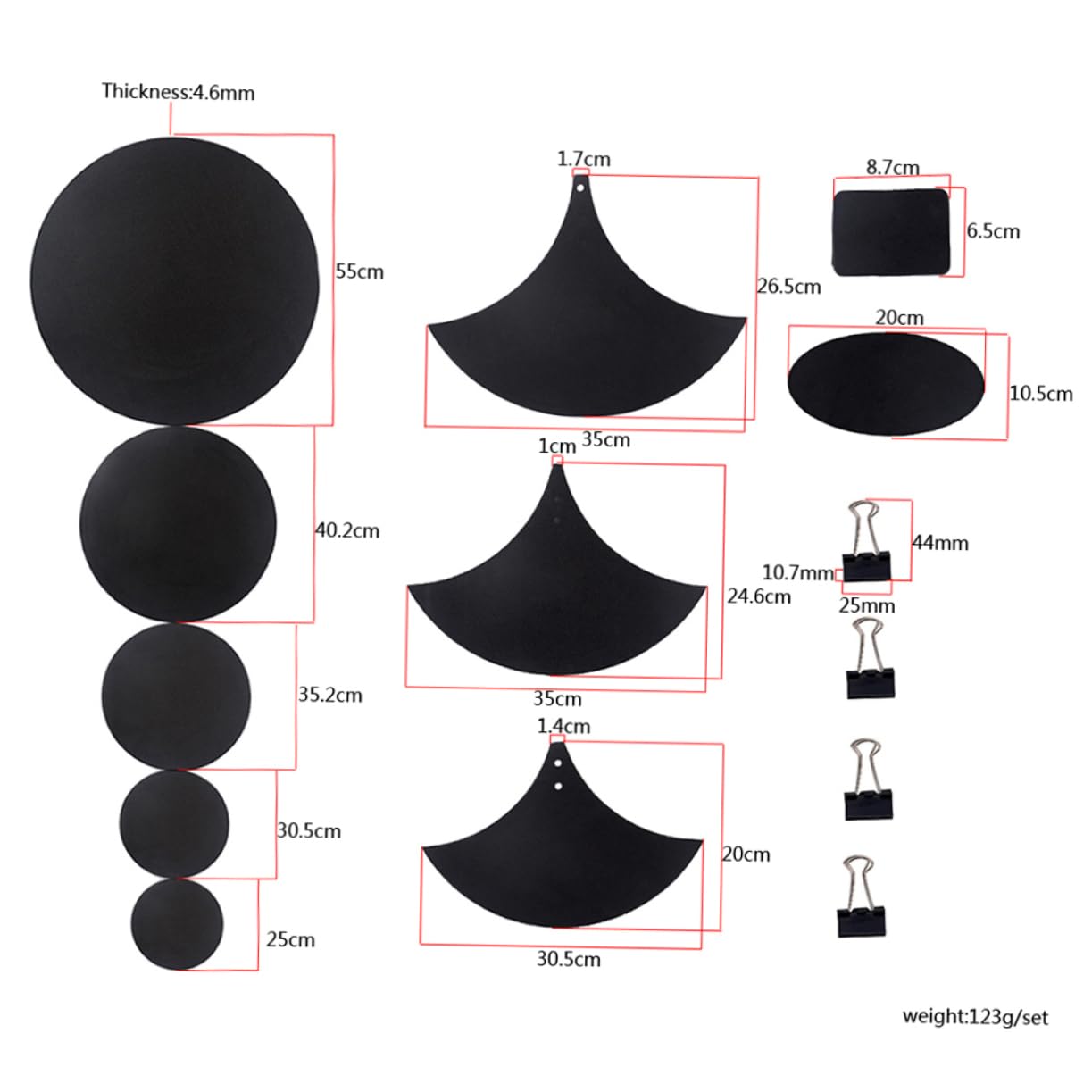 VANZACK 14Pcs Drum Mute Pad Drum Head for Quiet Practice for Snare and Bass Drums Easy to Install and Remove Volume Reduction Accessories Black