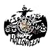 1 Pieza Feliz Halloween Retro Vinilo música Disco Reloj de Pared Calabaza Ciudad Pared Arte Hecho a Mano Fiesta decoración Reloj