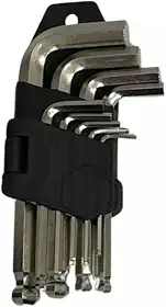Chave Allen Kit Com 9 Precisão e Versatilidade Resistente Para Reparos e Manutenções, Ideal Para Bicicletas, Móveis, Ferragens e Equipamentos Diversos. Alta Durabilidade e Precisão PREMIUM
