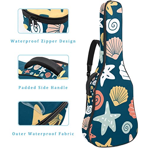 Housse de transport rembourrée en tissu Oxford imperméable avec motif de coquillages et étoile de mer avec bandoulière… - Les Beatles, Paul McCartney, John Lennon, RIngo Starr, George Harrison Housse de transport rembourrée en tissu Oxford imperméable avec motif de coquillages et étoile de mer avec bandoulière… – Image 5