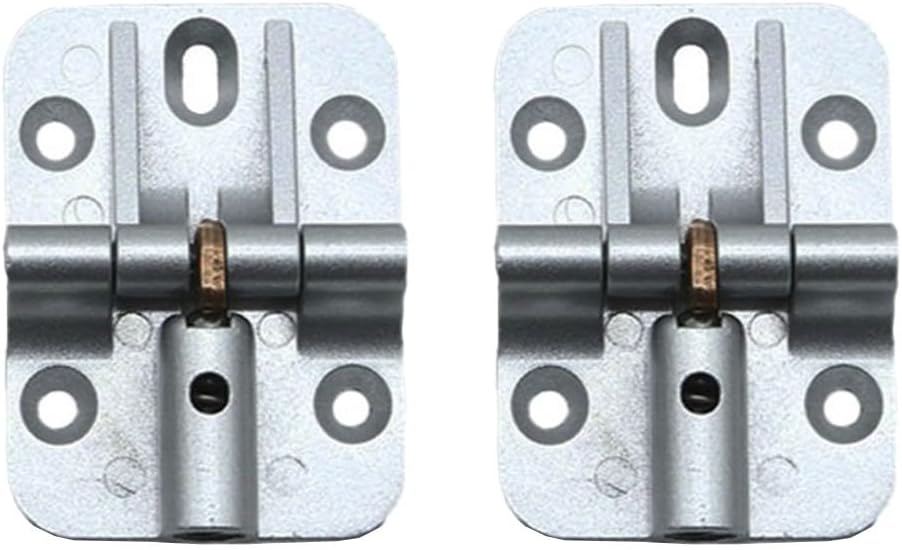 Zinc Alloy 180 Degree Locking Hinge Adjustable Folding Table Hinge with Steel Ball Bearing for Camping Tables Bi-Folding Doors DIY Furniture Silver 2 Pack