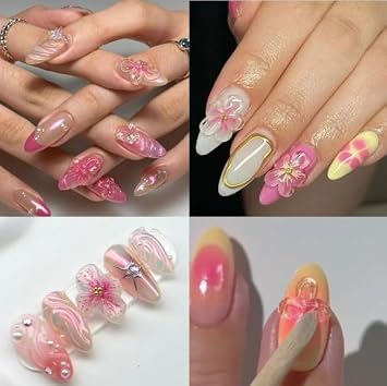 Fantasy Nails 3D Gel Nail Art Mold Clear Color