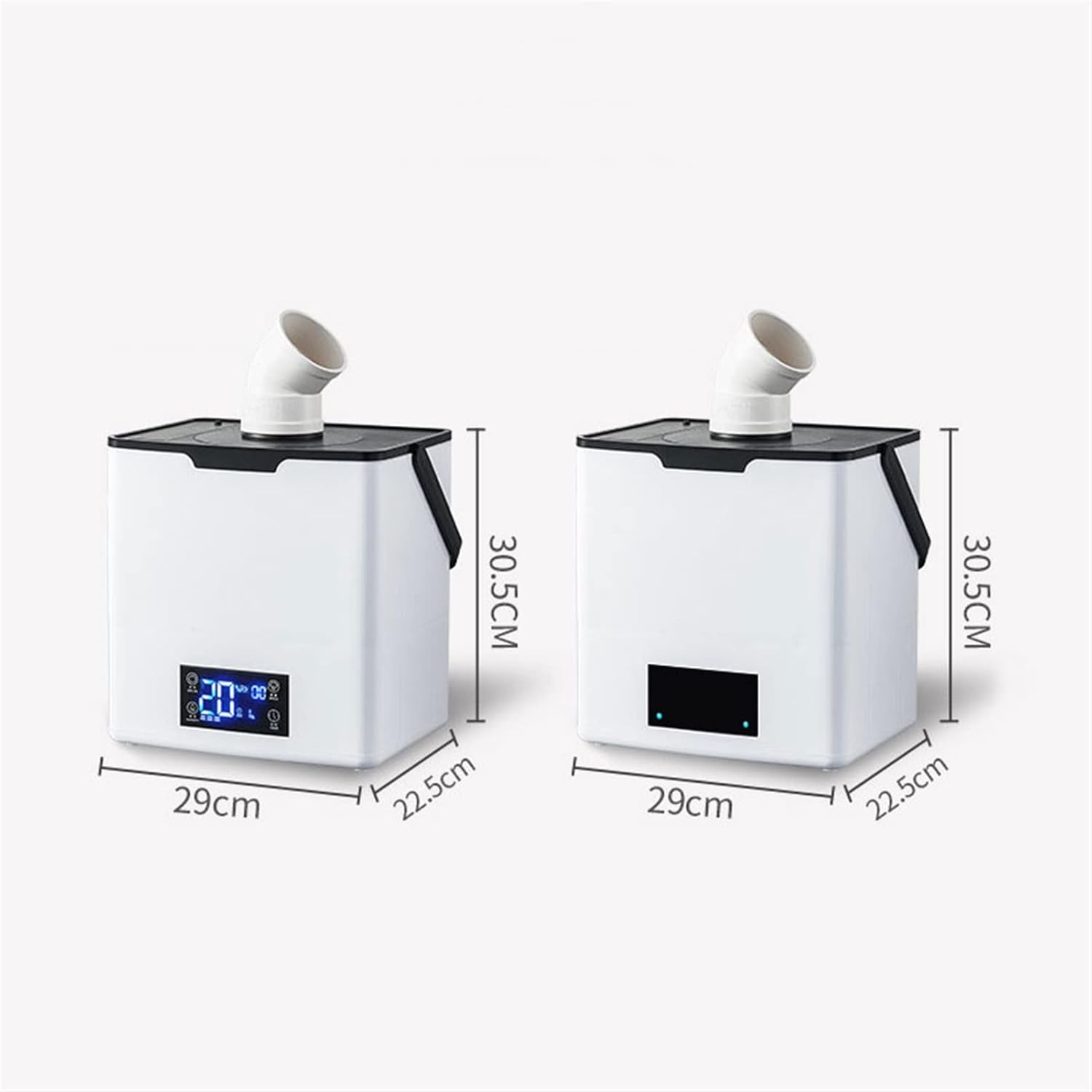 Humidifier Diffuser Commercial Humidifier 6.5L Large Supermarket Top Fill Humidifier with Built-in Humidity Sensor and Timer Setting White Essential Oil Diffuser