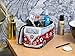 BRISA VW Collection - Volkswagen Neoprene Universal Makeup Cosmetics Toiletry Travel Pharmacy Bag in T1 Bus Design (Hibiscus/Red/Large)