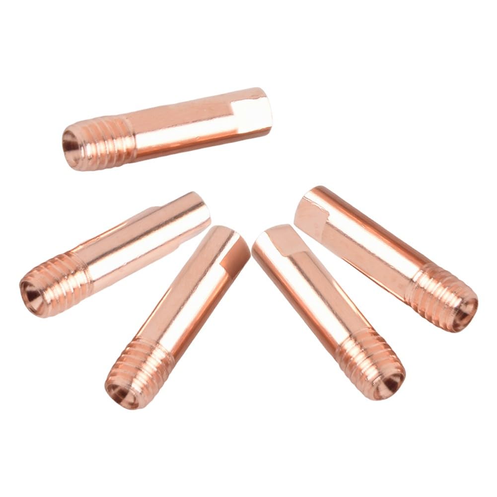 Kit di ricambio per torcia di saldatura, 6 pezzi, 15AK MB15 MIG MAG, punte in rame da 08 mm e ugello in terracotta rosa