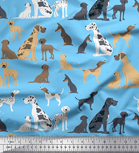 Soimoi Heavy Canvas Blue Fabric - by The Yard -