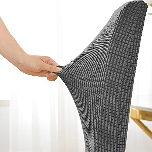 Housse de chaise universelle dossier haut jacquard extensible cuisine M