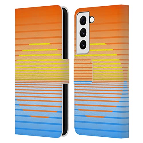 Carcasa de cuero Samsung S22 5G Head Case Designs con acabado texturizado de alta gama