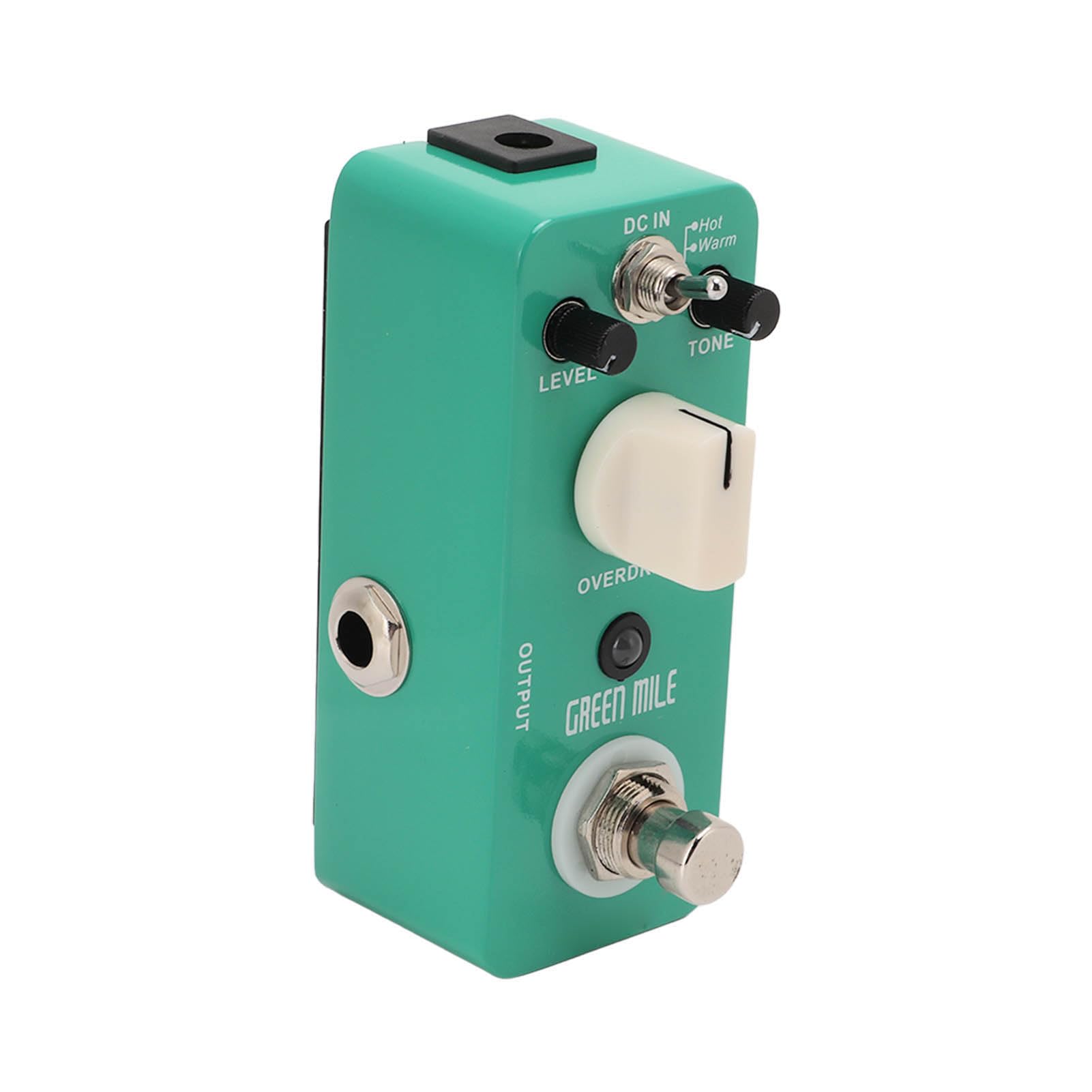 Overdrive Micro Pedal Metal Shell Mini Effetti Chitarra elettrica Effector Warm Hot 2 modalità per chitarristi musicisti Verde