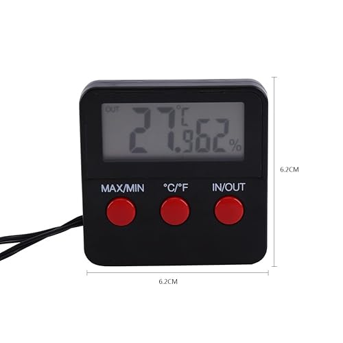 Miniatura 7 de Termómetro higrómetro de terrario para reptiles Vivarium con sensor remoto