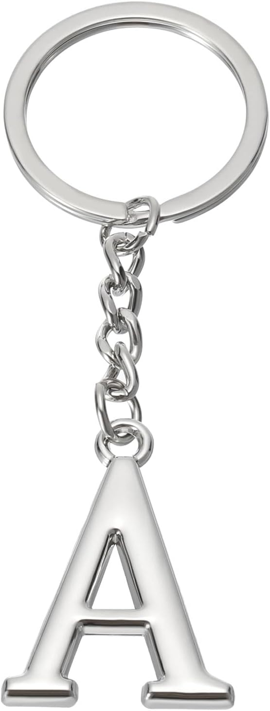 PATIKIL Initial Letter Key Chain, Letter a Key Chain Pendant Key Ring