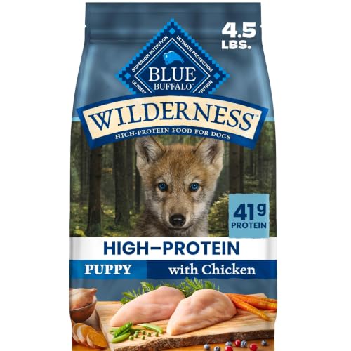 Blue Buffalo Wilderness Chicken & Wholesome Grains Puppy Dry Dog Food 4.5lb