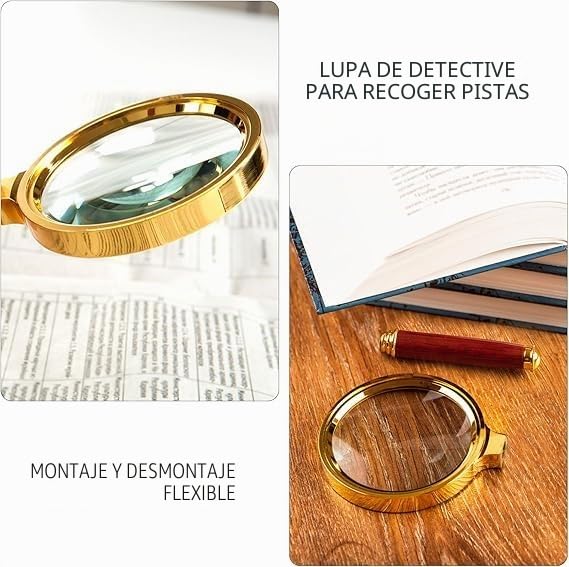 Juego de 7 accesorios para disfraz de detective Sherlock Holmes, sombrero, gafas, bigote, pajarita con lupa, accesorios de cosplay para hombre adulto