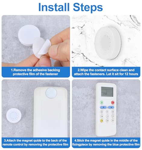 ValueBargain 10er Set Fernbedienung Halterung, Wandhalterung Fernbedienung Wand Magnetisch mit 360° Drehfunktion Ohne Bohren Universell, für TV Klimaanlage Weiß Kompakt Design Schlafzimmer Wohnzimmer