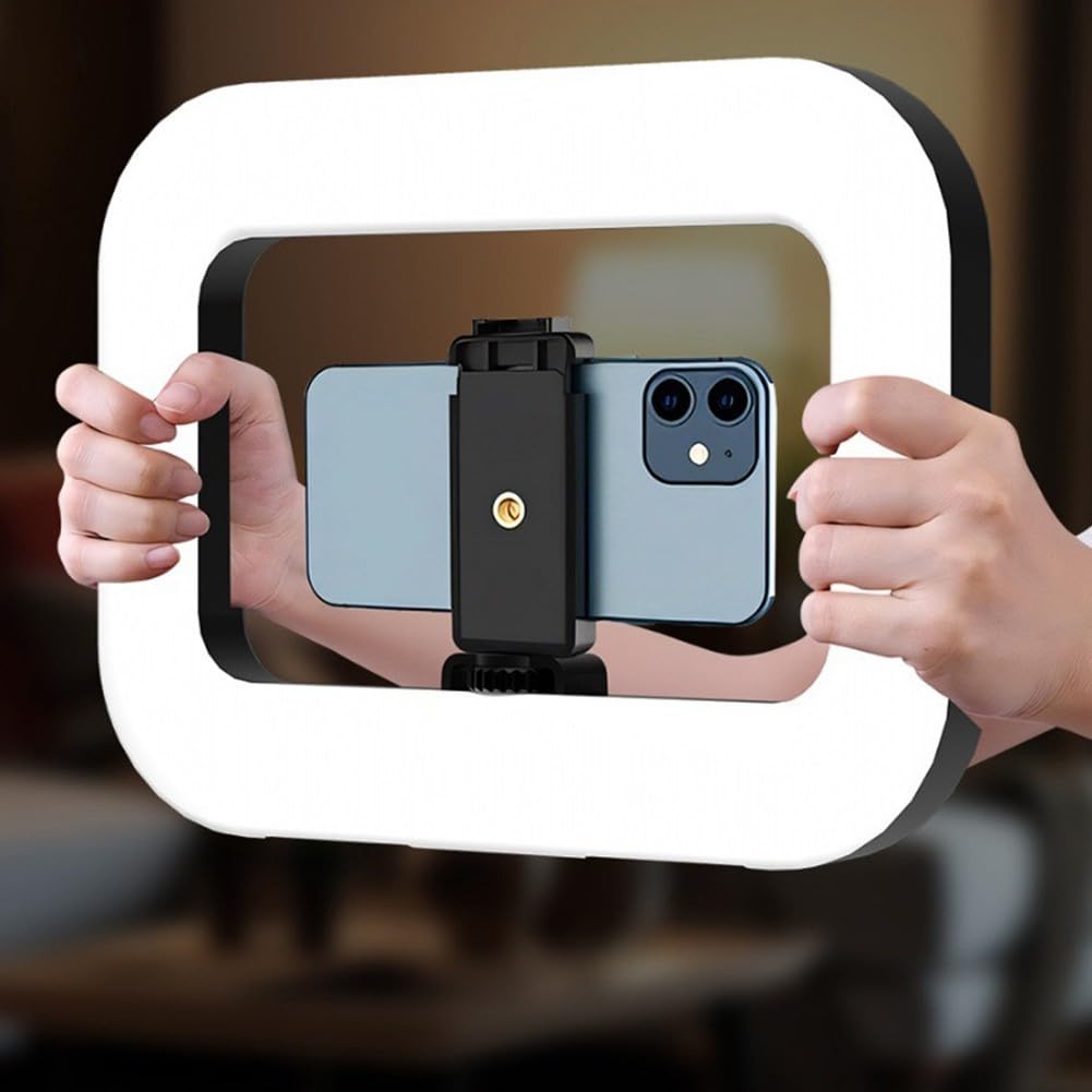 Luz de relleno para selfies de mano, luz recargable de 6600 mAh con relleno bicolor ajustable para fotografía de viajes/exteriores, luz de relleno portátil para selfies