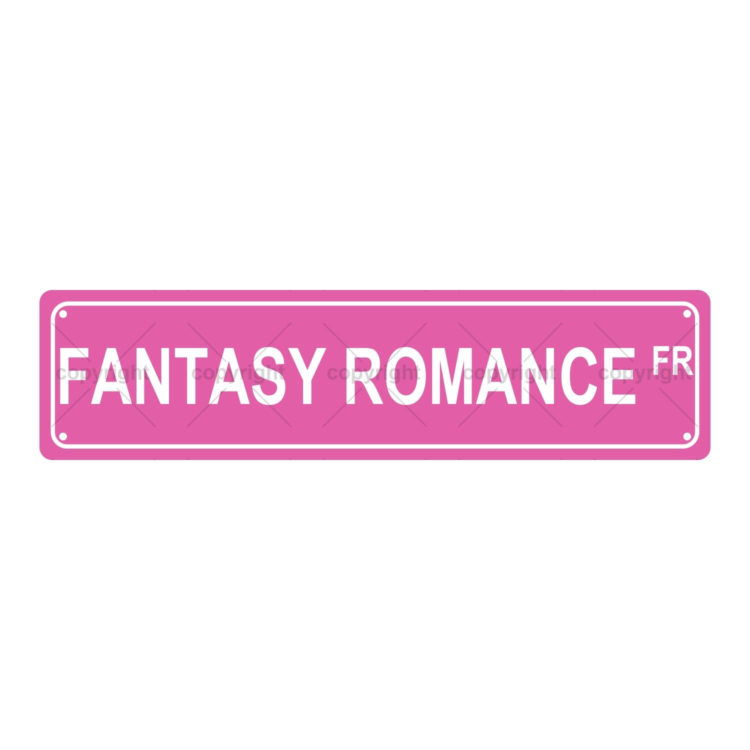 Fantasy Romance FR Bookshelf Metal Tin Street Sign Bar Cafe Garage Cave Home Room Wall Bathroom Farmhouse Garden Porch Patio Decor,4x16 Inch