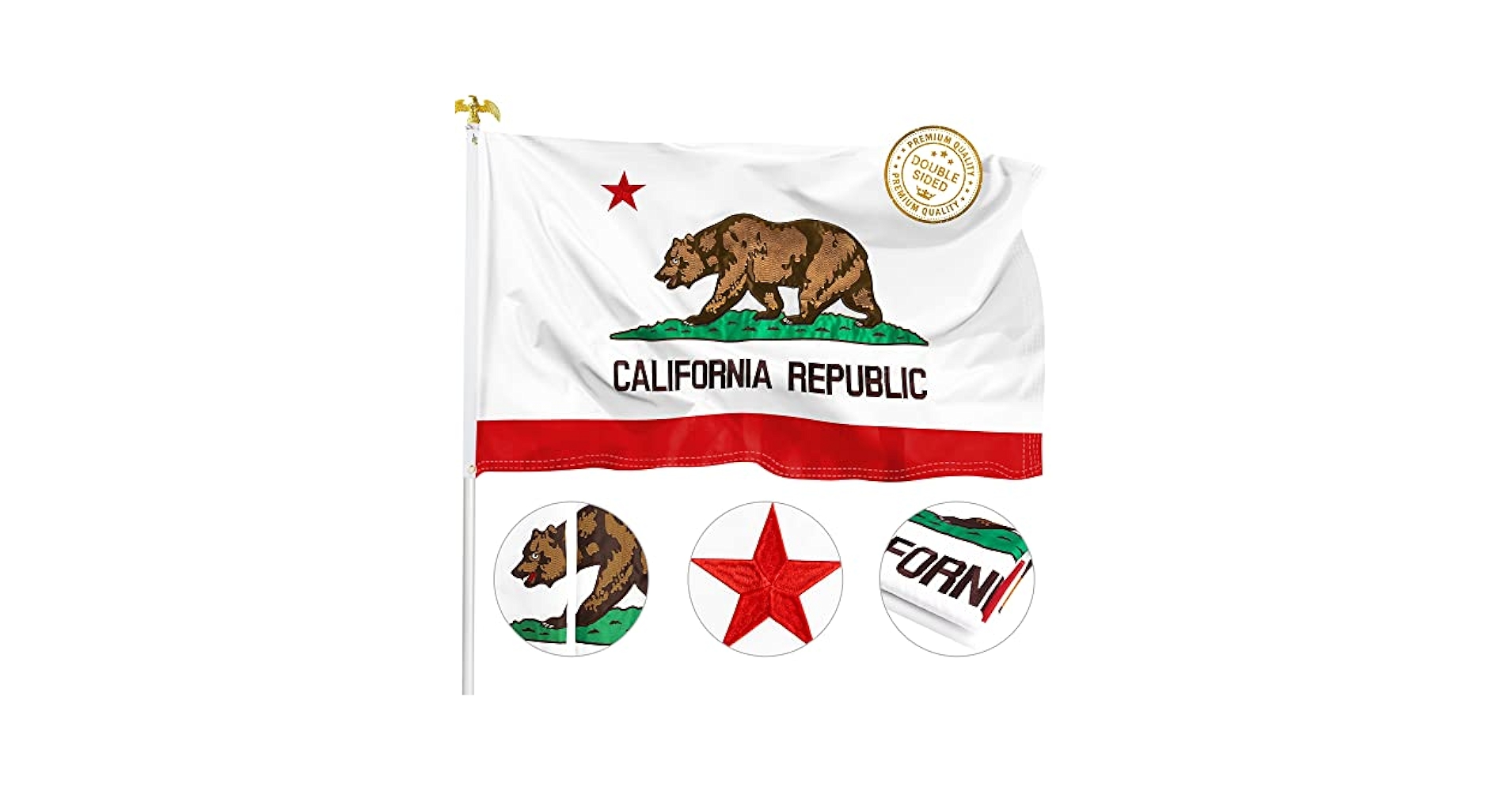 Amazon.com : XIFAN Premium California State Flag 3x5