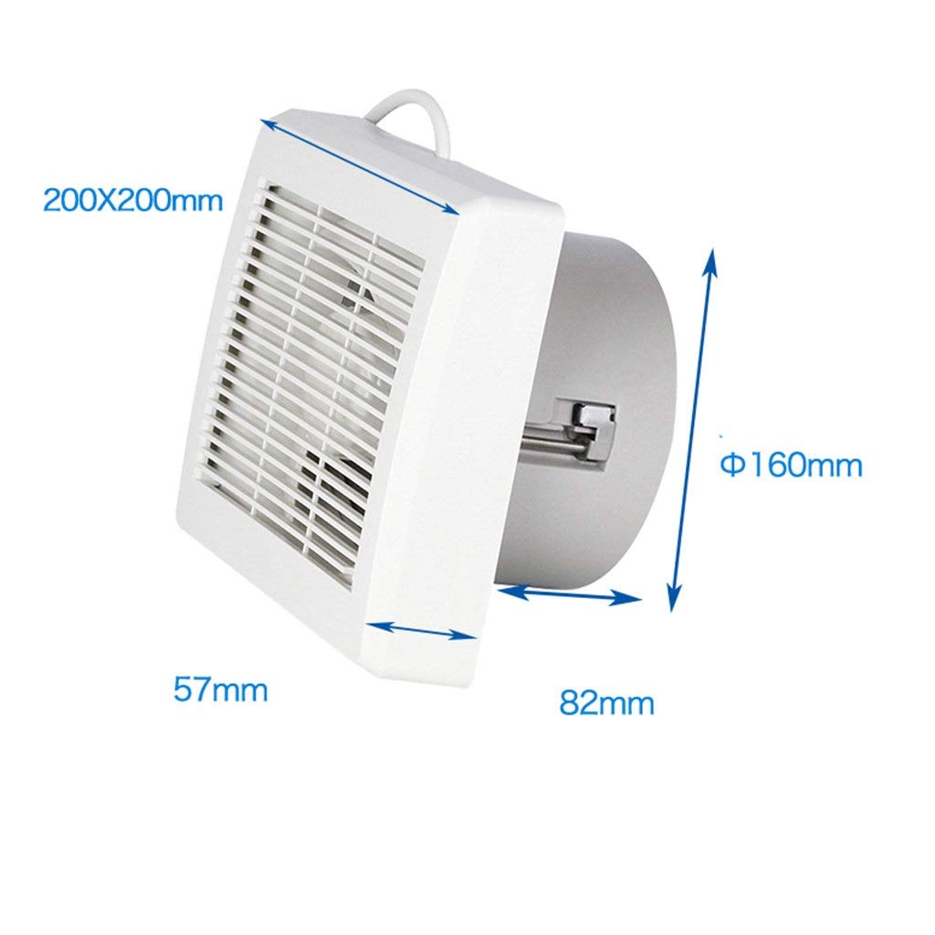 Aspiratore da Bagno, aspiratore da Cucina Silenzioso da 6 Pollici, Parete con Finestra in Vetro per Bagno/Soggiorno/Camera da Letto