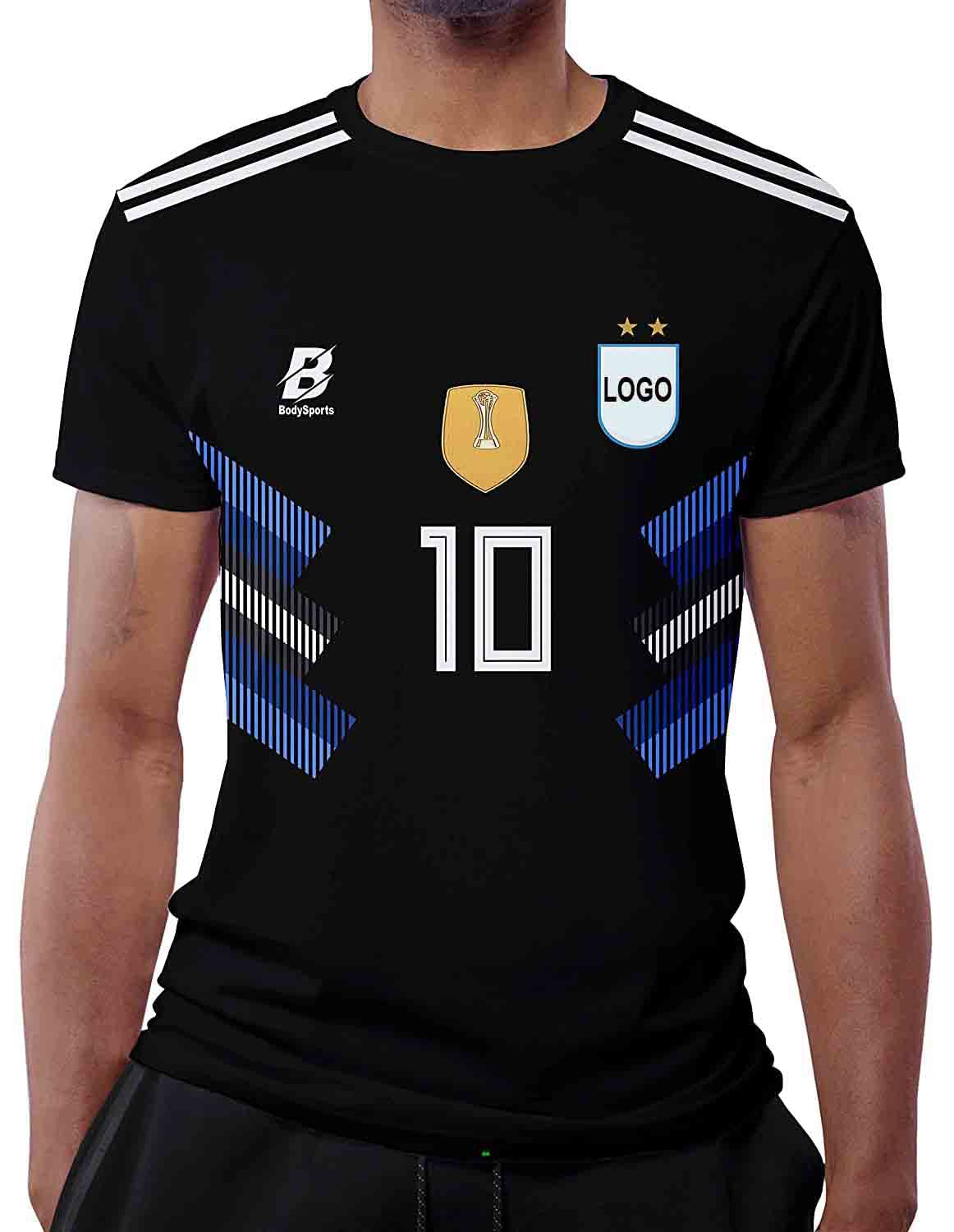 BODYSPORTS.CO Argentina Black COPA America Football Jersey
