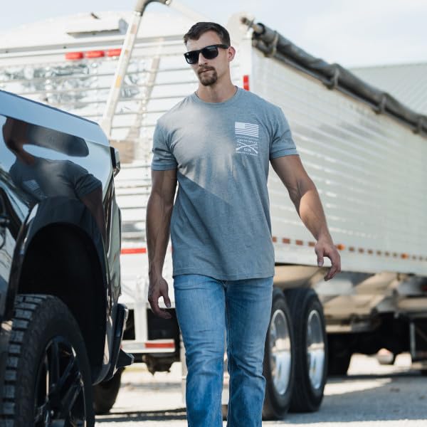 Grunt Style Red Blood Blue Collar Men's T-Shirt4