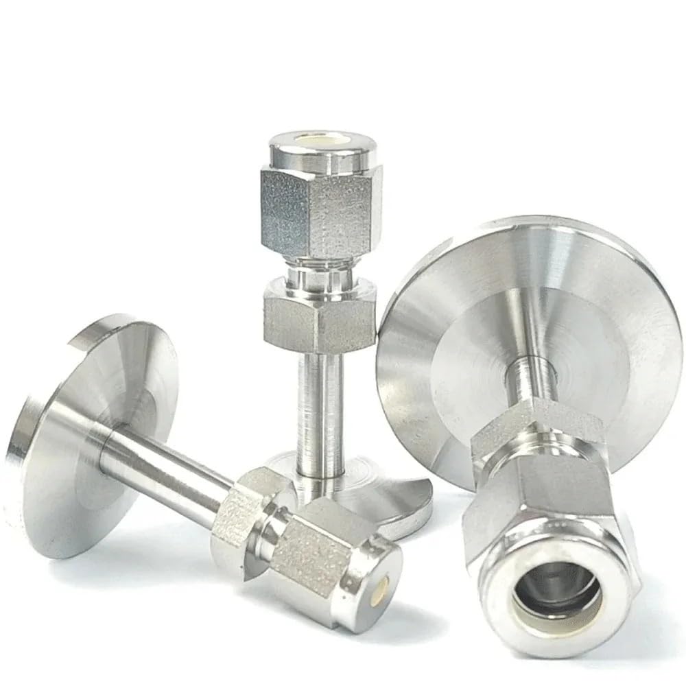 Vacuum KF/NW25 To 3/4" OD Tube Compression Union SUS316L Stainless Steel Pipe Fitting Coupler