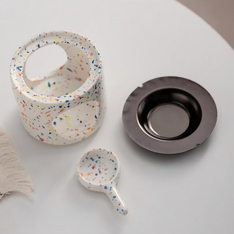 Difusor cerámico para aromaterapia con tapa y bandeja miniatura 7