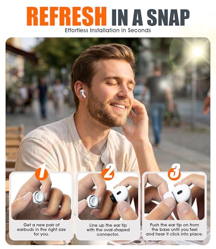 Image of 5 Pairs Replacement Ear Tips for AirPods Pro 3 (Medium) | Foam-Infused Hybrid Silicone Eartips for AirPods Pro 3 Ear Tips Accessories with Cleaning Pen & Storage Box