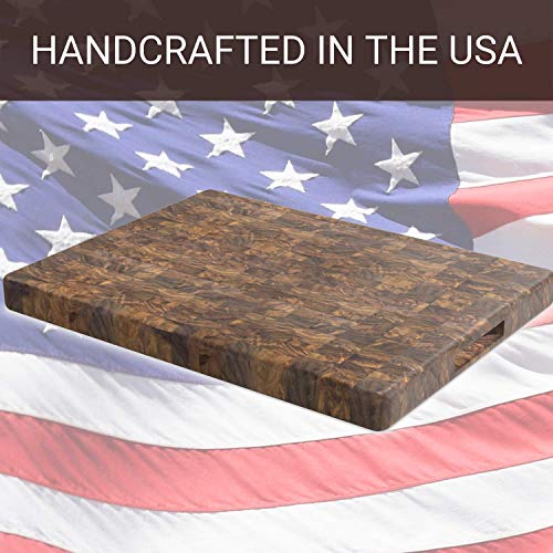 image for Large Walnut End Grain Chopping Block Made in USA by Virginia Boys Kit