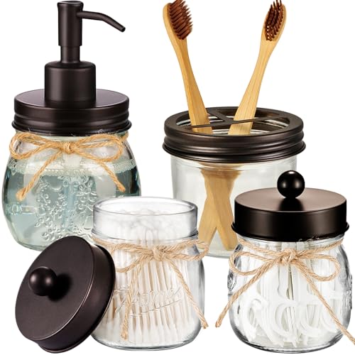 Amolliar Mason Jar Bathroom Set