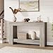 Garvee Farmhouse Console Table for Living Room, Long Console Table for Entryway, 2-Tier Large Sofa Table with Storage, Entryway Entry Table for Entrance, Hallway, Grey, 47
