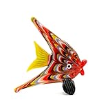 poisson murano a vendre  LiuliuBull Figurines de Poisson en Verre de Murano Murano Murano à la Main coloré Mignon Crochet Vivid Craft Silk Craft Mer Animal Ornements Accueil Table Decor Collection (Color : Rouge)